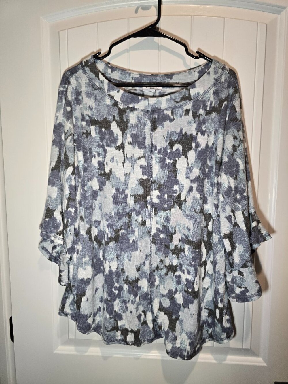 Westbound 3/4 Bell Sleeve Top 1X